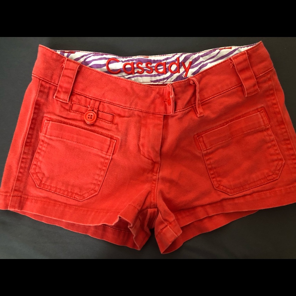 Red delia’s shorts